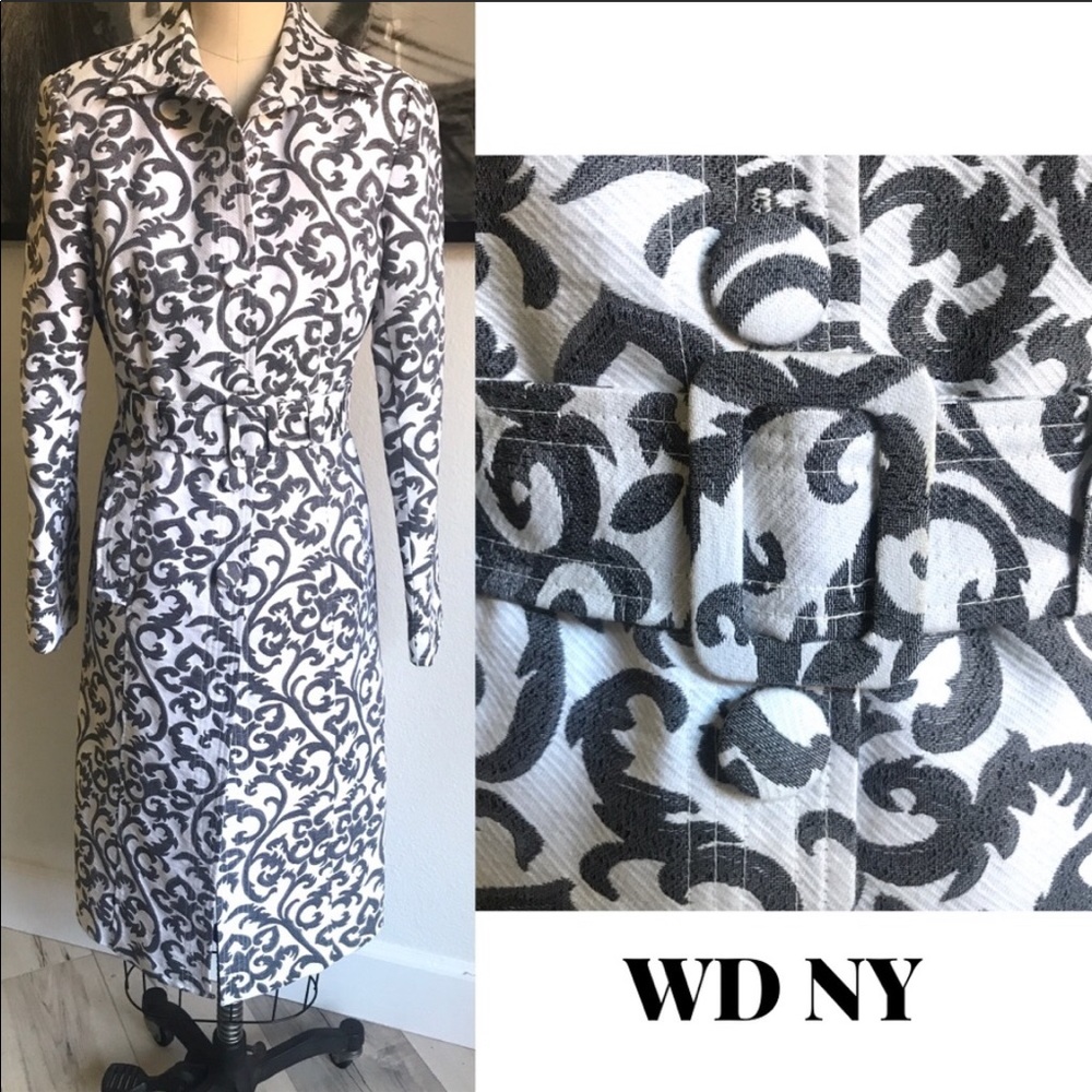 WD.NY Baroque Trench Coat Size 8